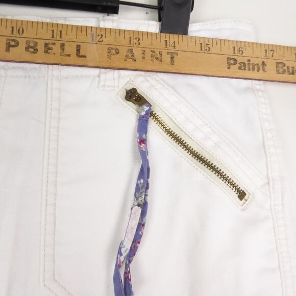 Free People Shorts Womens SZ 6 6.5" Inseam Cut Off Cargo Zip Pockets Mid Rise - Picture 5 of 13